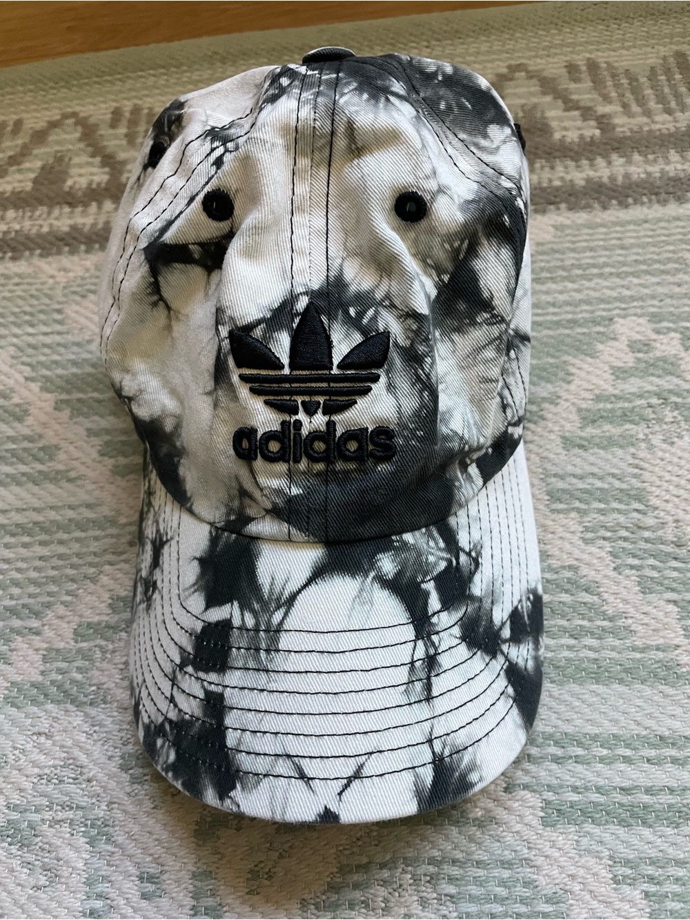 adidas Black & White Tie-Dye Trefoil Hat